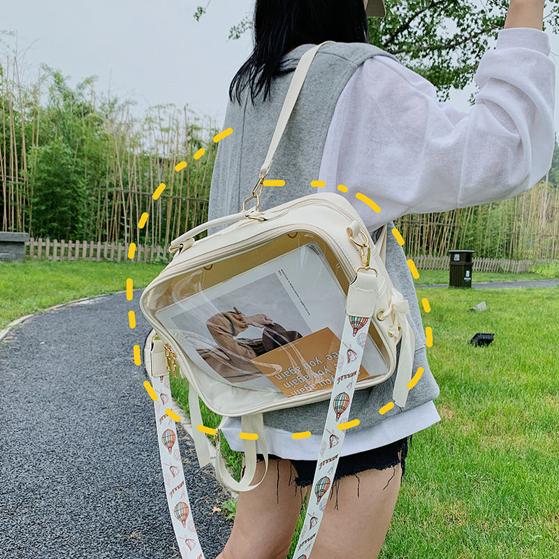 Transparent Fresh Sweet Fashion Jelly Multipurpose Backpacks