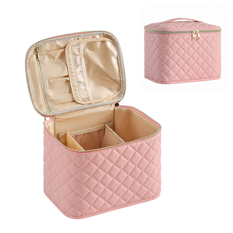 Women's Large Capacity High-grade Tote Portable Bucket Cosmetic Bags