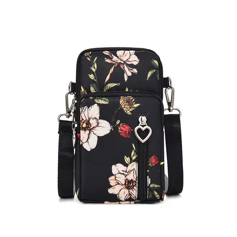 Women's Mobile Mini Large Screen Canvas Halter Phone Bags