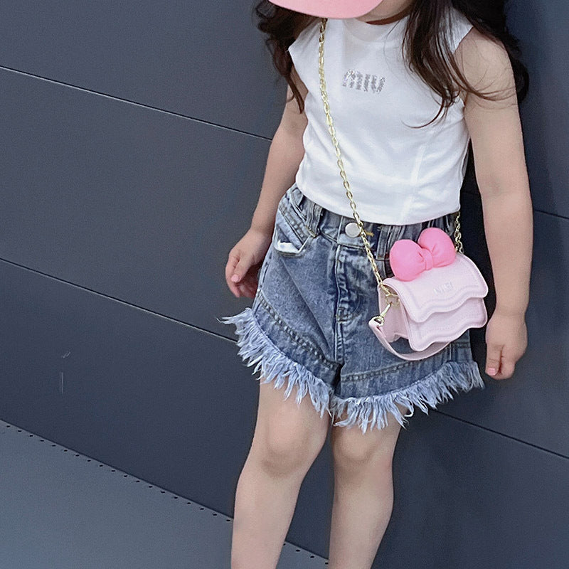 Women's Spring Mini Bow Chain Small Children's Shoulder Bags