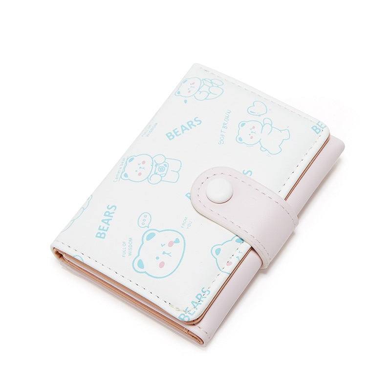 Printed Short Cartoon Zipper Clutch Cute Ladies Wallets