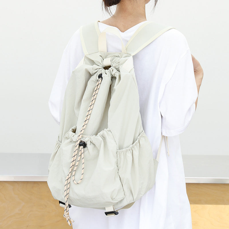 Leisure Artistic Nylon Oxford Cloth Drawstring Backpacks