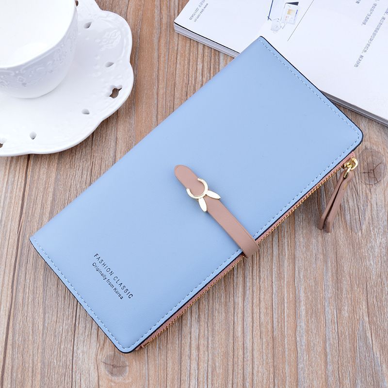 Women's Long Zipper Hasp Fashion Thin Soft Ladies Wallets