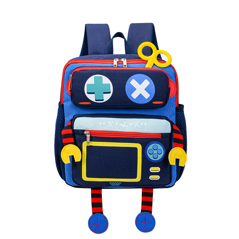 Robot de dessin animé pour enfants, petite classe, sacs d'école de maternelle intermédiaire avancé