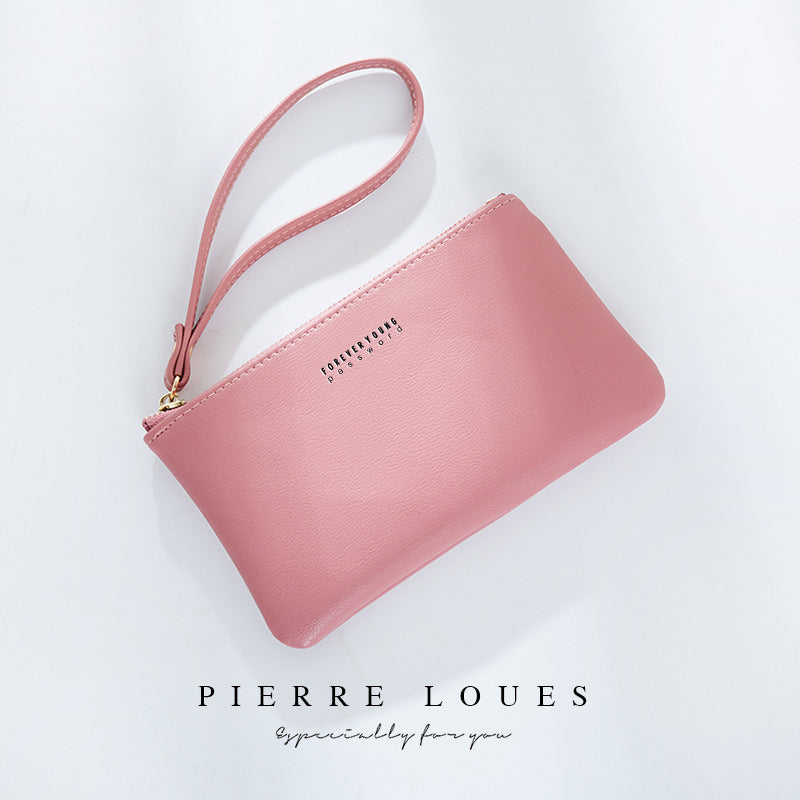 Women's Pierre Simple Small Korean Style Solid Coin Purses