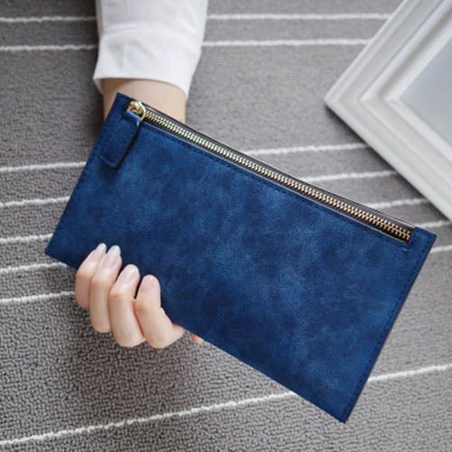 Simple Frosted Long Female Thin Section Ladies Wallets