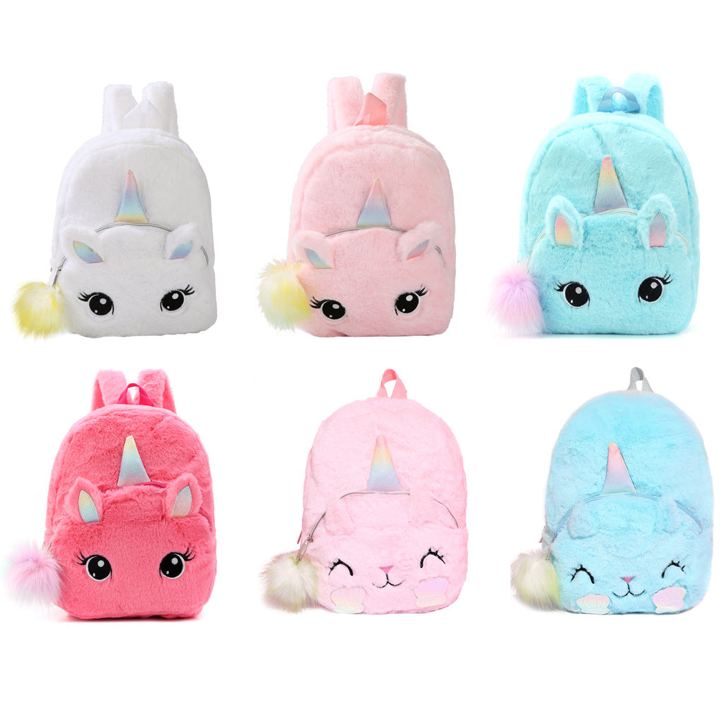 Comfortable Plush Toy Unicorn Cute Cartoon Elementary School Students' Schoolbags