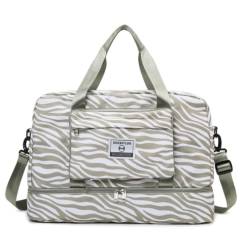 Zebra Pattern Short Business Trip Large Capacity Travel Bags