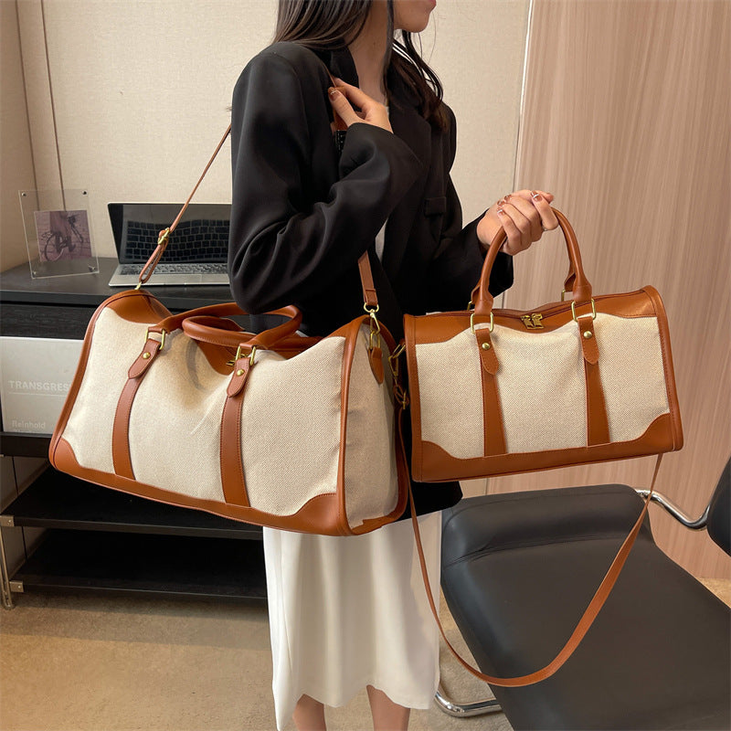 Women's Retro Canvas Fitness Short Distance Large Travel Bags