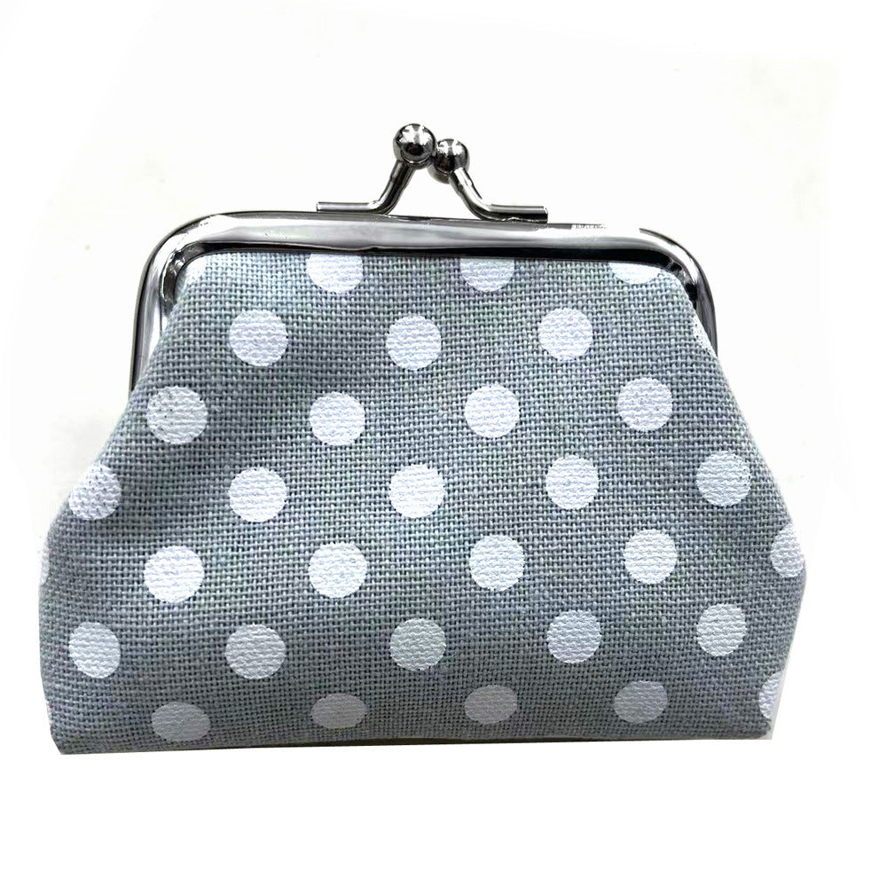 Mini Canvas Dots Ethnic Retro Style Coin Purses