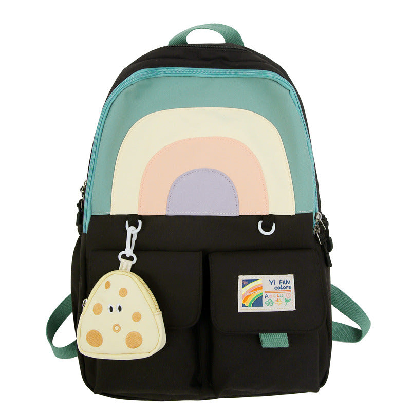 Primary Simple Large Capacity Cute Rainbow Backpacks