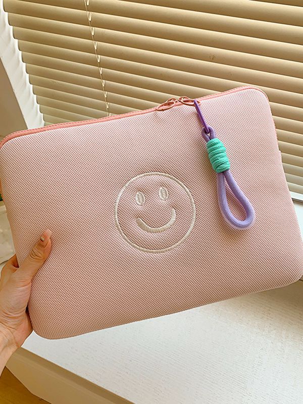 Cute Smiley Face Storage Suitable For Tablet Bags