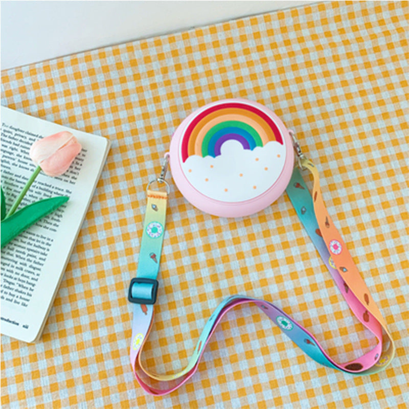 Children's Cute Small Donut Rainbow Silicone Coin Purses