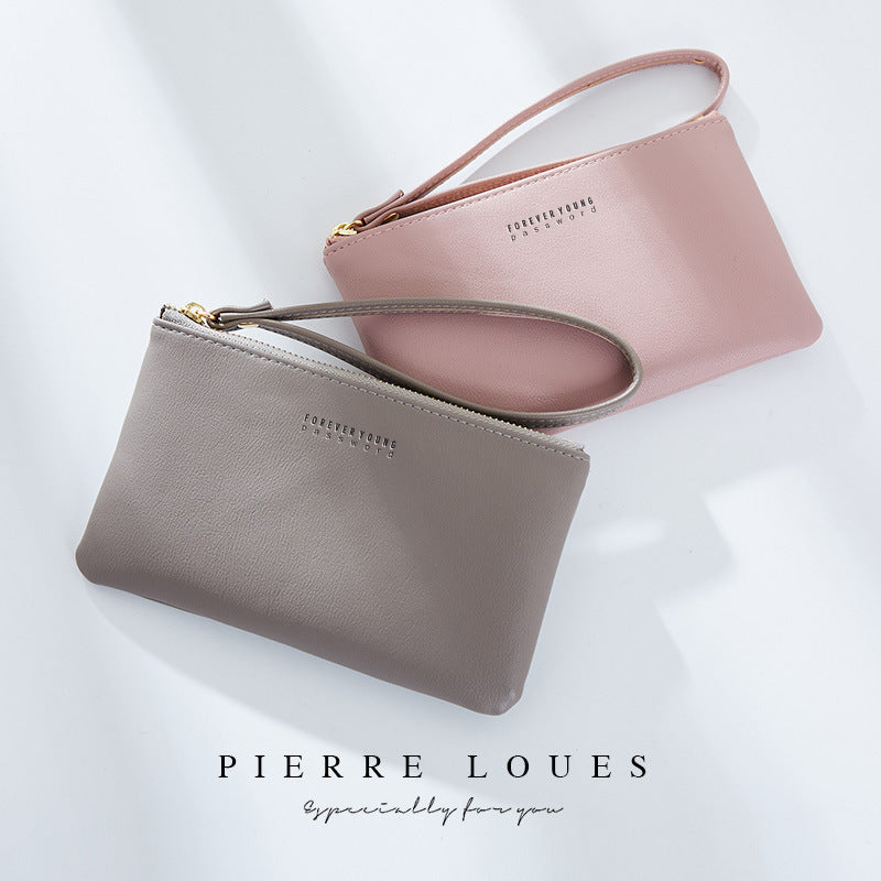 Women's Pierre Simple Small Korean Style Solid Coin Purses