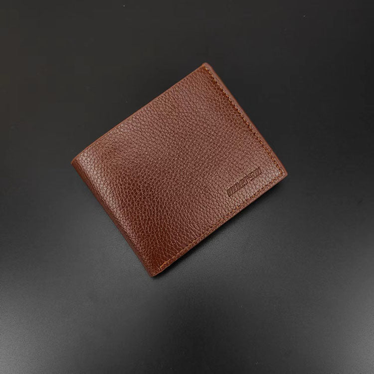 Men's Short With Zipper Horizontal Two-fold Simple Men's Wallets