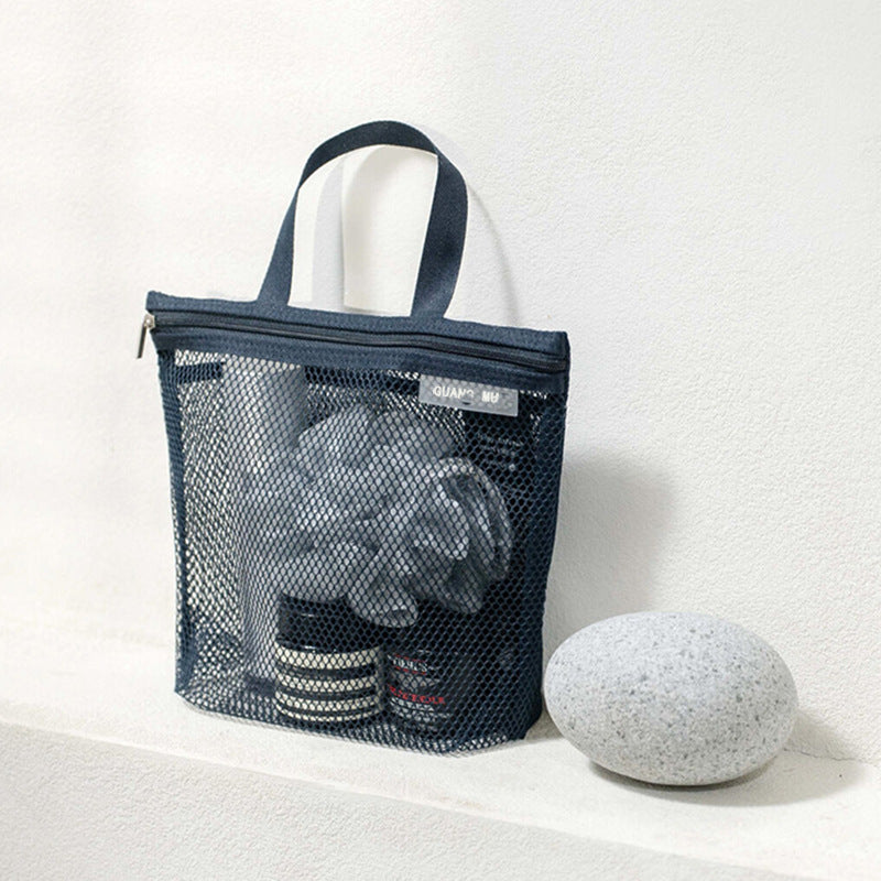 Portable Mesh Waterproof Bath Sundries Storage Travel Bags