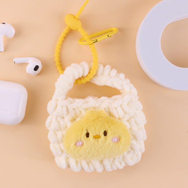 Knitted Earphone Sleeves Apple Protective Female Coin Purses