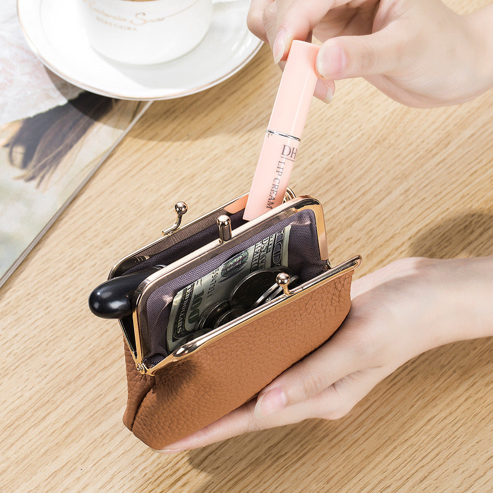 Mini Small First Layer Cowhide Storage Coin Purses