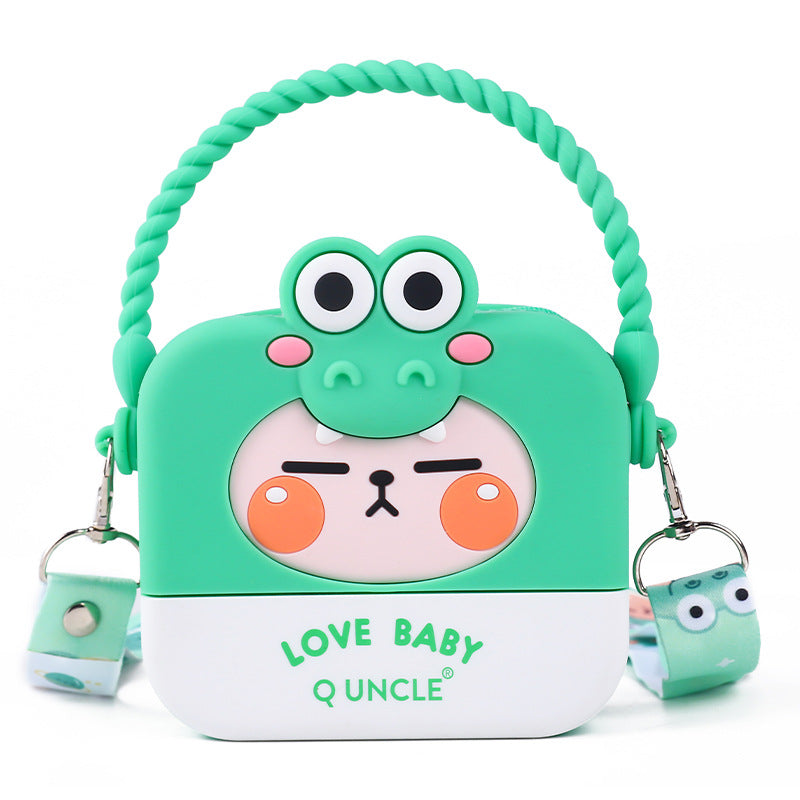 Three-dimensional Cartoon Silicone Purple Rabbit Smiley Dinosaur Bags