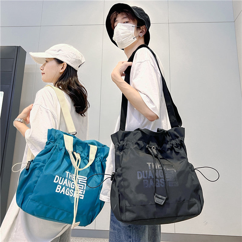 Women's Street Fashion Simple Couple Nylon Portable Middle School Students' Schoolbags