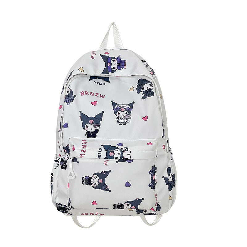 Women's Clow Style Simple Junior's Large Capacity Elementary School Students' Schoolbags