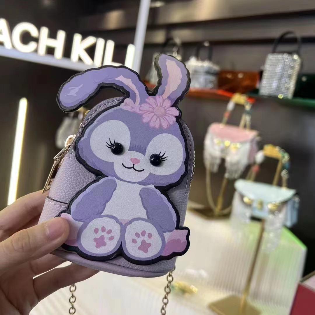 Slouchy Mignon Dessin Animé Mini Pendentif Lapin Porte-Monnaie