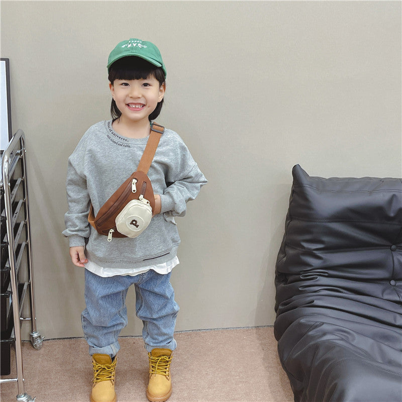 Children's Boyish Look Korean Style Accessory Going Children's Waist Packs