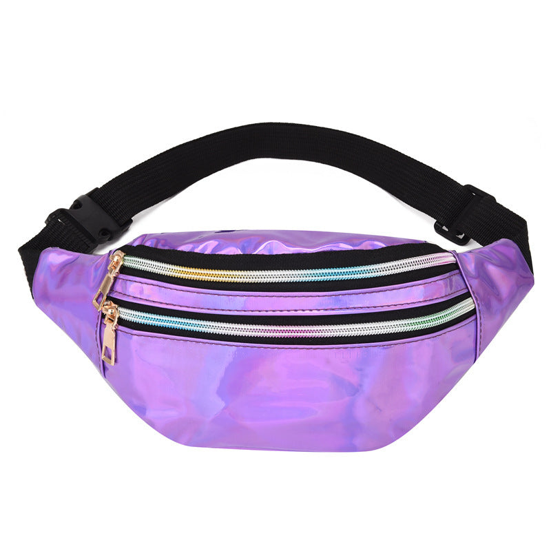 Women's Laser Male Female Personality Colorful Mobile Waist Packs