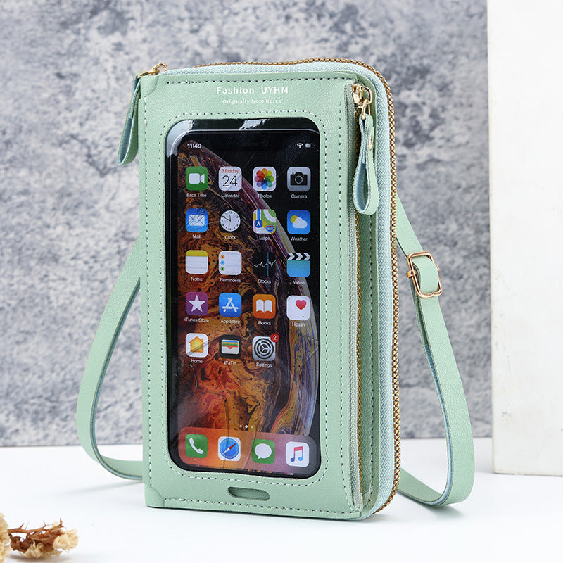 Women's Touch Screen Multifunctional Transparent Mini Mobile Phone Bags