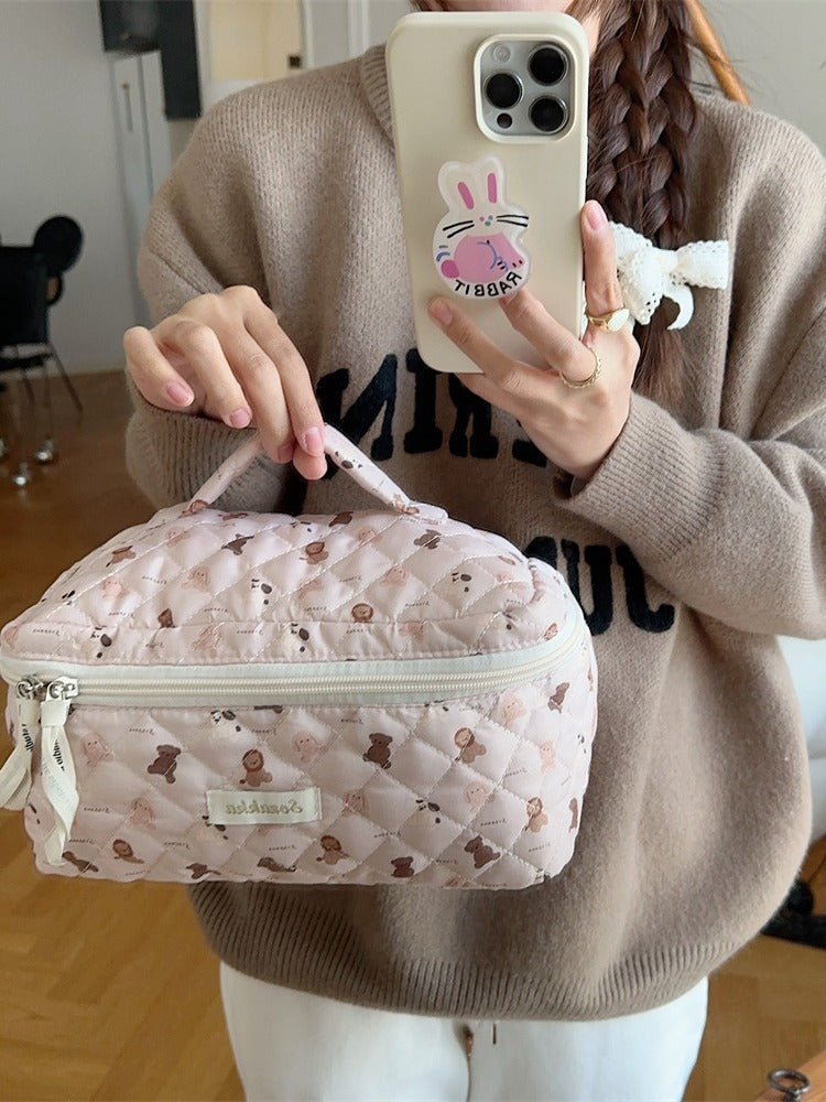 Cute Cartoon Bear Female Portable Cosmetics Cosmetic Bags