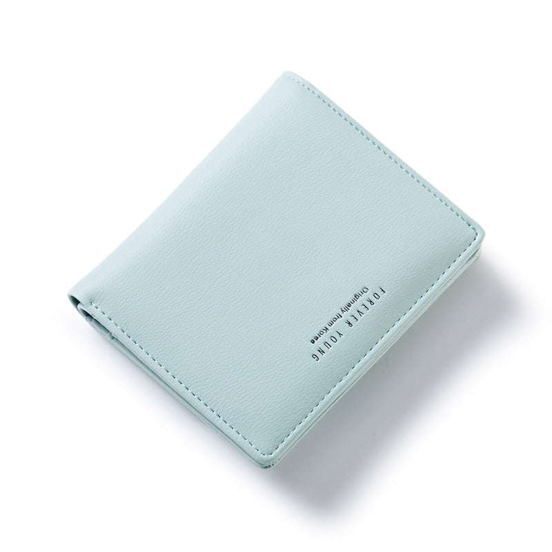 Women's Short Korean Two Fold Minimalist Multiple Ladies Wallets