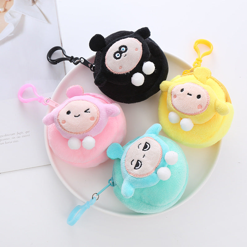 Cartoon Plush Jumping Ball Cute Pendant Coin Purses