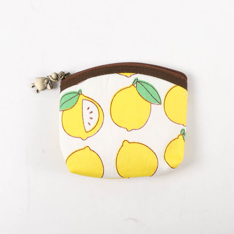 Mini Cute Cotton Print Thick Square Coin Purses