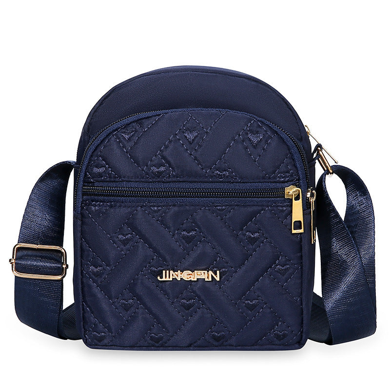 Women's Mom Embroidery Thread Waterproof Oxford Cloth Crossbody Bags