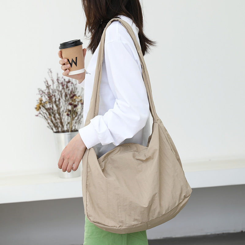 Women's Korean Style Nylon Simple Fashion Solid Crossbody Bags