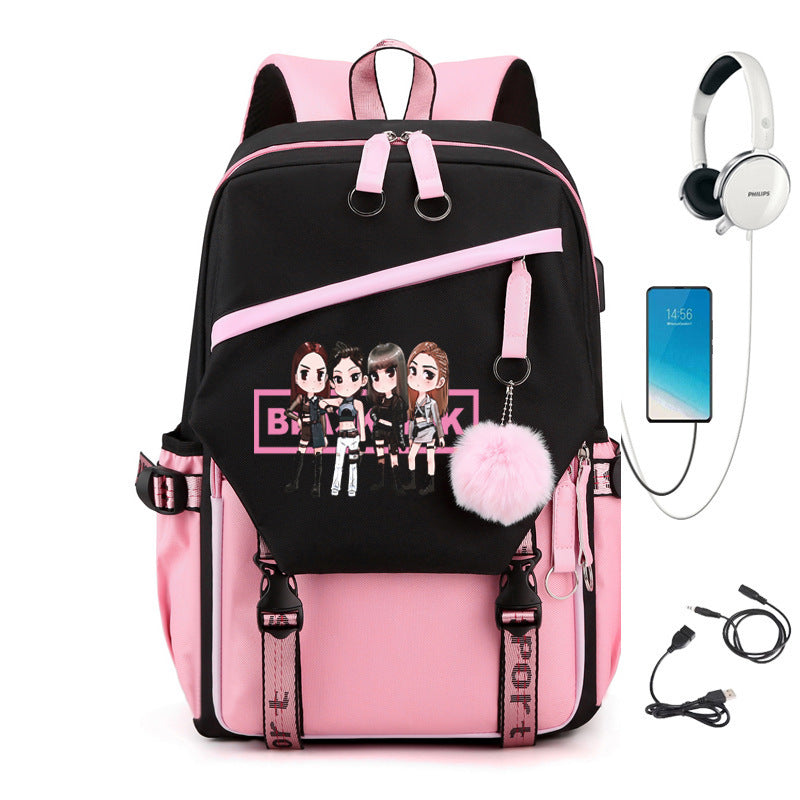 Park Kim Starry Sky Korean Style Backpacks