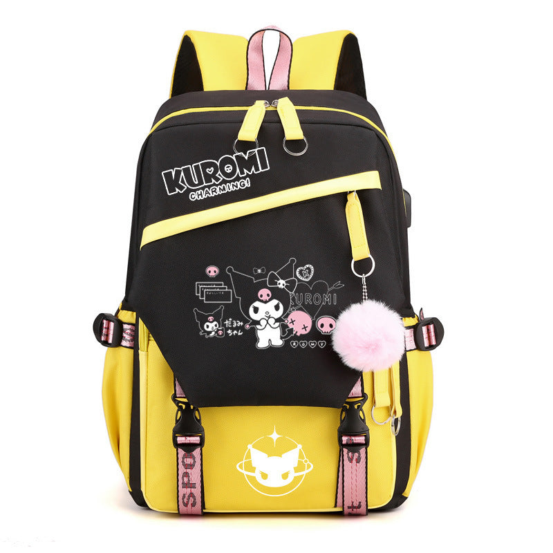 Melody Peripheral Female Cute Primary Junior High Backpacks