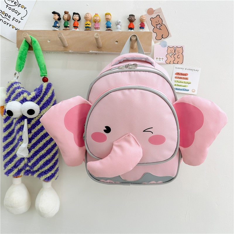 Children's Cute Elephant Lightweight Boys Canvas Bags