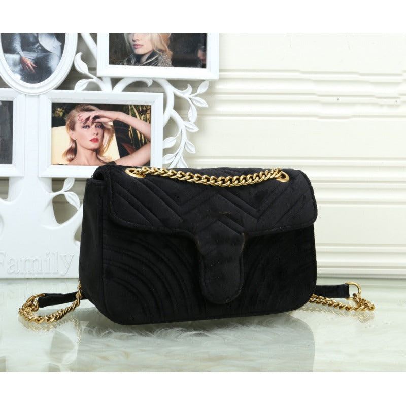 Women's Plush Macaron Trend Chain Fashionable Multi Shoulder Bags