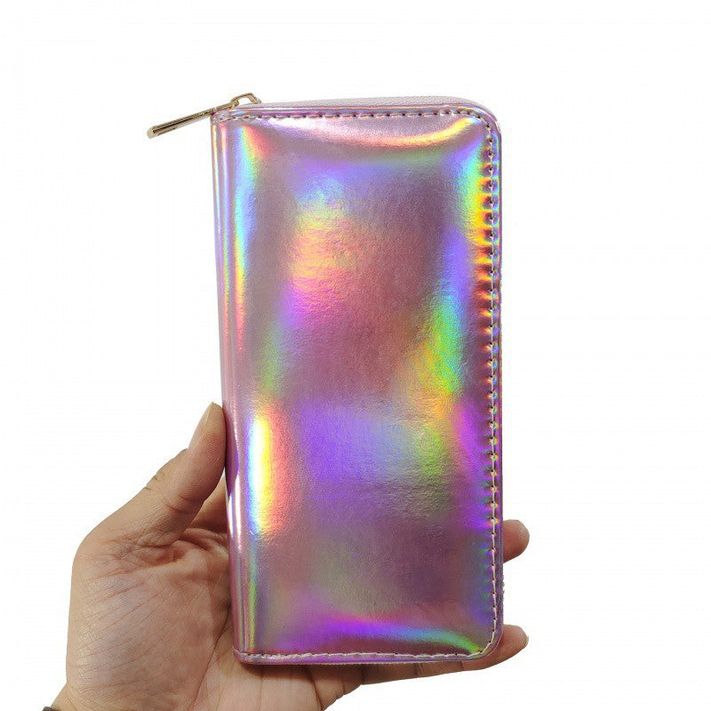 Classic Fashion Creative Colorful Laser Long Ladies Wallets