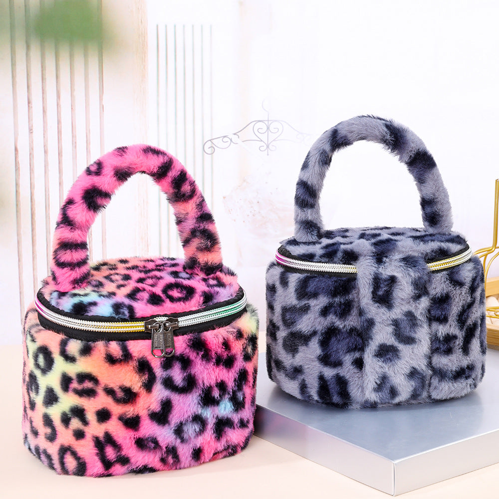 Large Capacity Portable Leopard Print Good-looking Cosmetic Bags