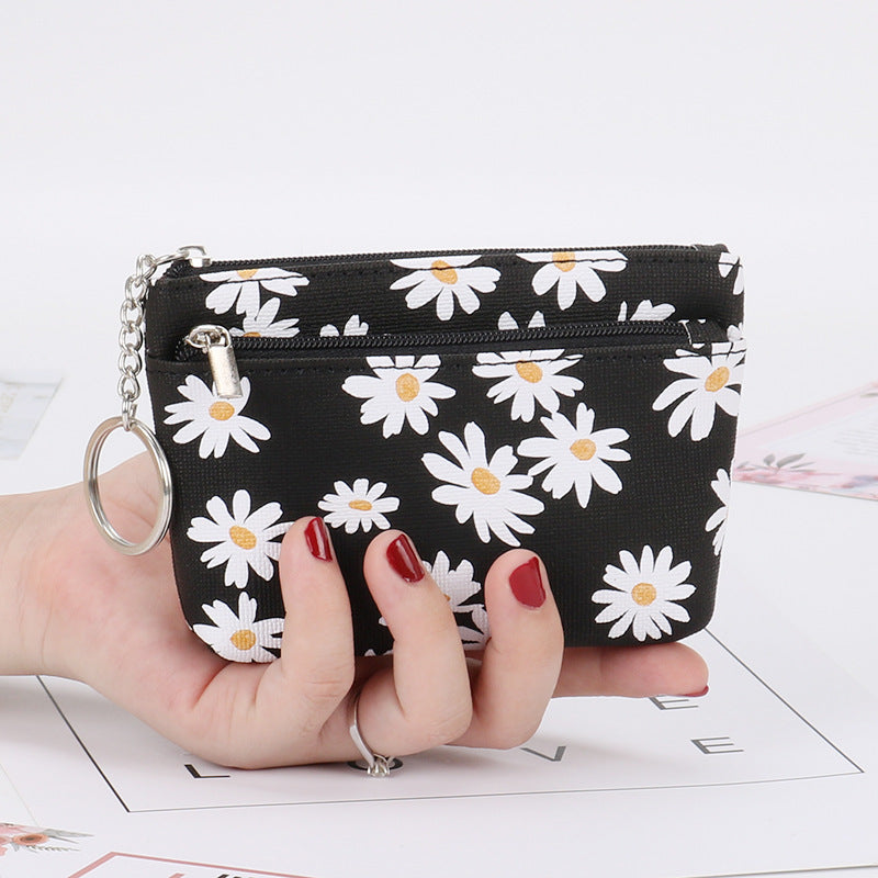 Women's Korean Style Small Fresh Little Daisy Coin Purses