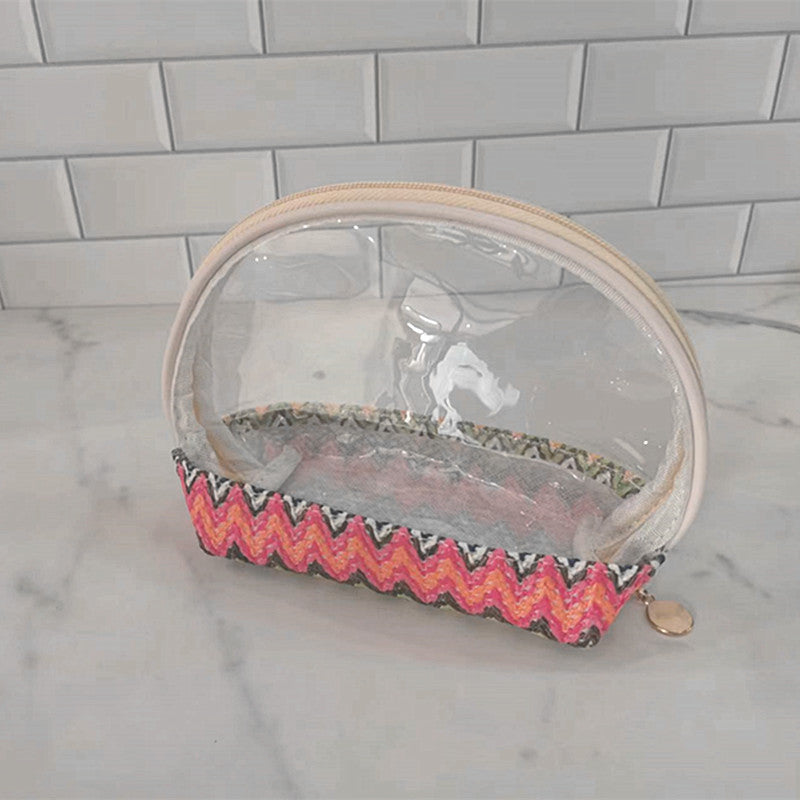 Glamorous Hand-woven Storage Portable Waterproof Straw Cosmetic Bags