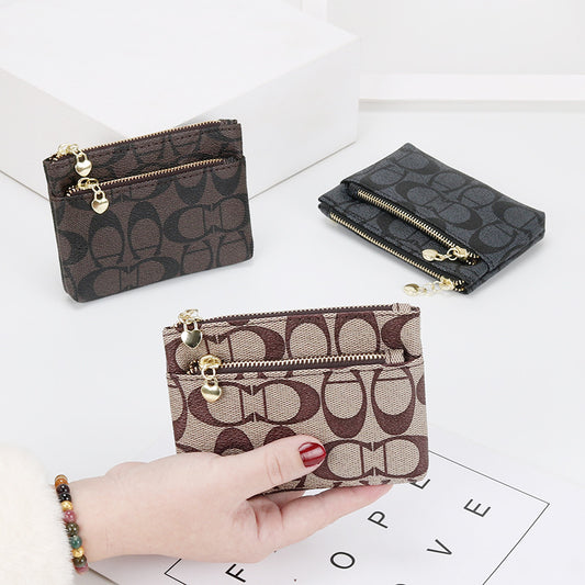 Women's Zipper Clutch Mini Short Small Coin Purses