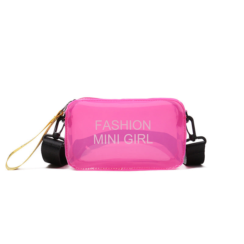 Transparent Summer Trendy Candy Color Gel Crossbody Bags