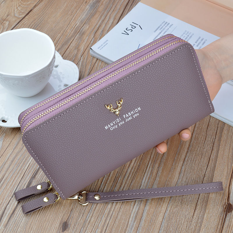 Women's Long Double Zip Large Capacity Clutch Ladies Wallets