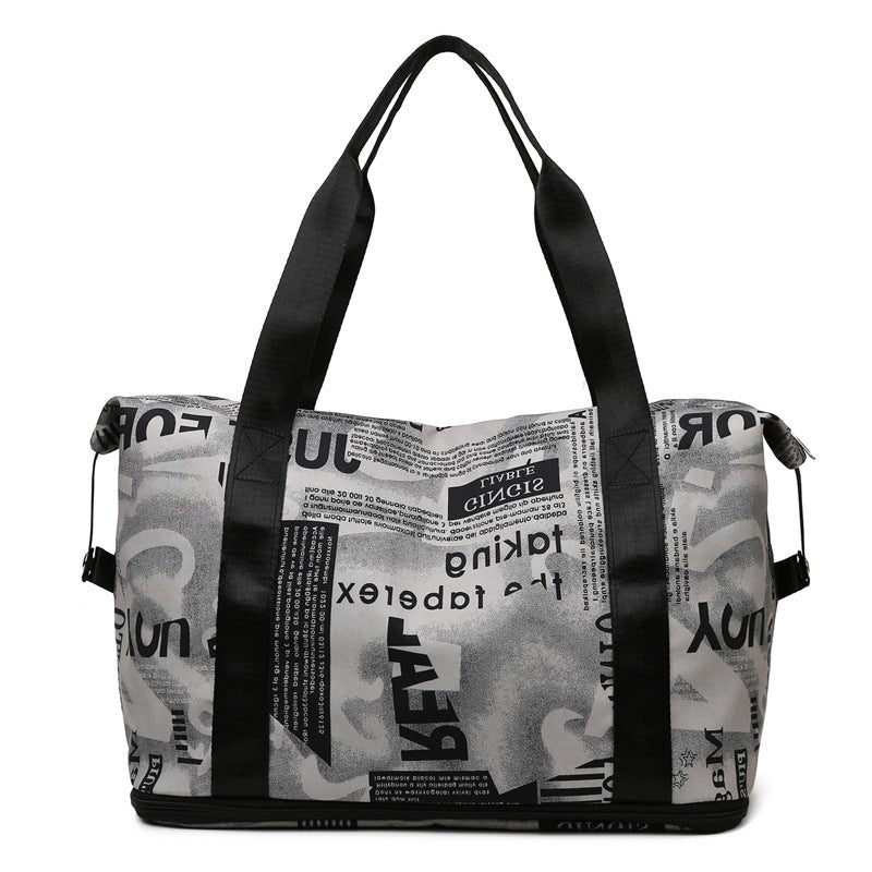 Fashion Trend Retro Alphabet Folding Scalable Travel Bags