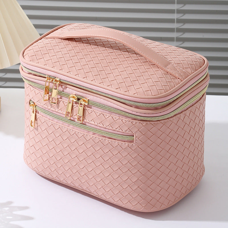 Double Layer Good-looking Portable Large Capacity Cosmetic Bags