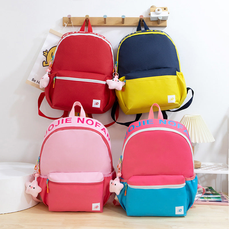 Men's Contrast Color Female Junior High College Middle School Students' Schoolbags