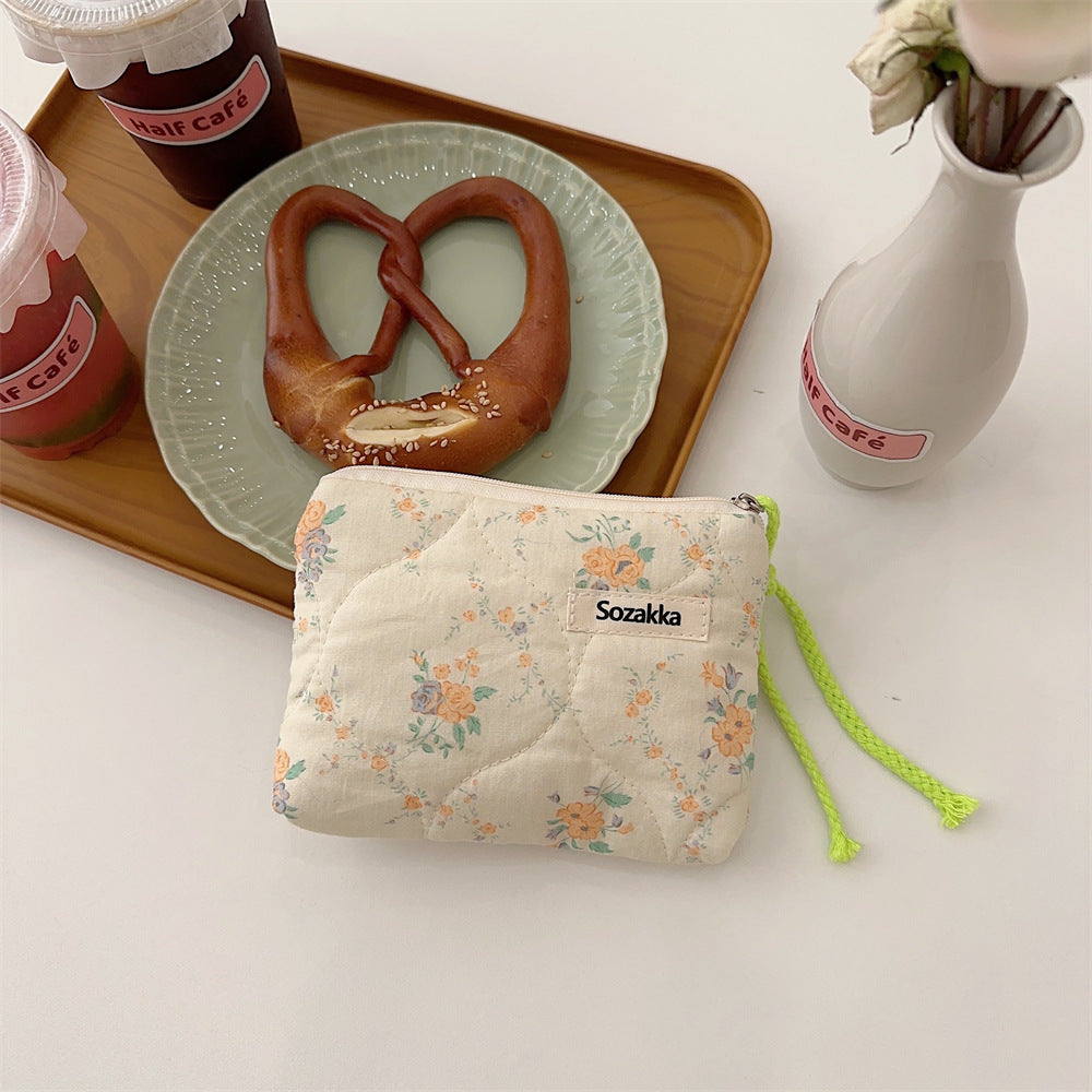 Innovative Fresh Floral Quilted Cute Storage Cosmetic Bags